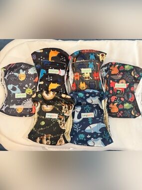 Langsprit (4) & Wegreeco (2) Reusable Male Dog Diaper Belly Bands, set of 6, NEW